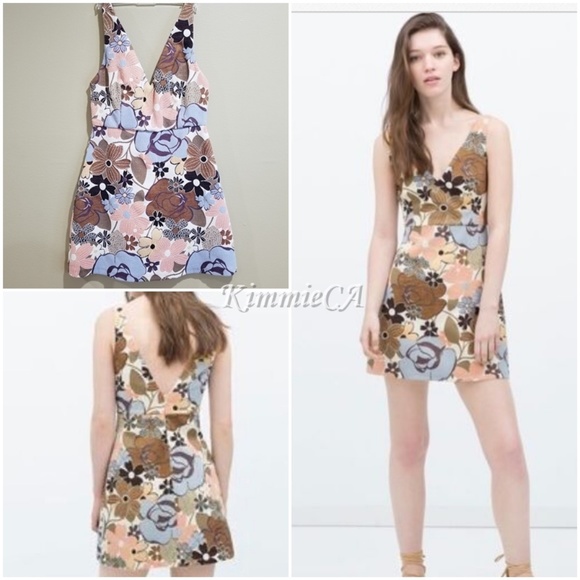 ZARA GREEN//GREY SEQUIN MINI DRESS WITH V-NECK AND CONTRAST PIPING SIZE M